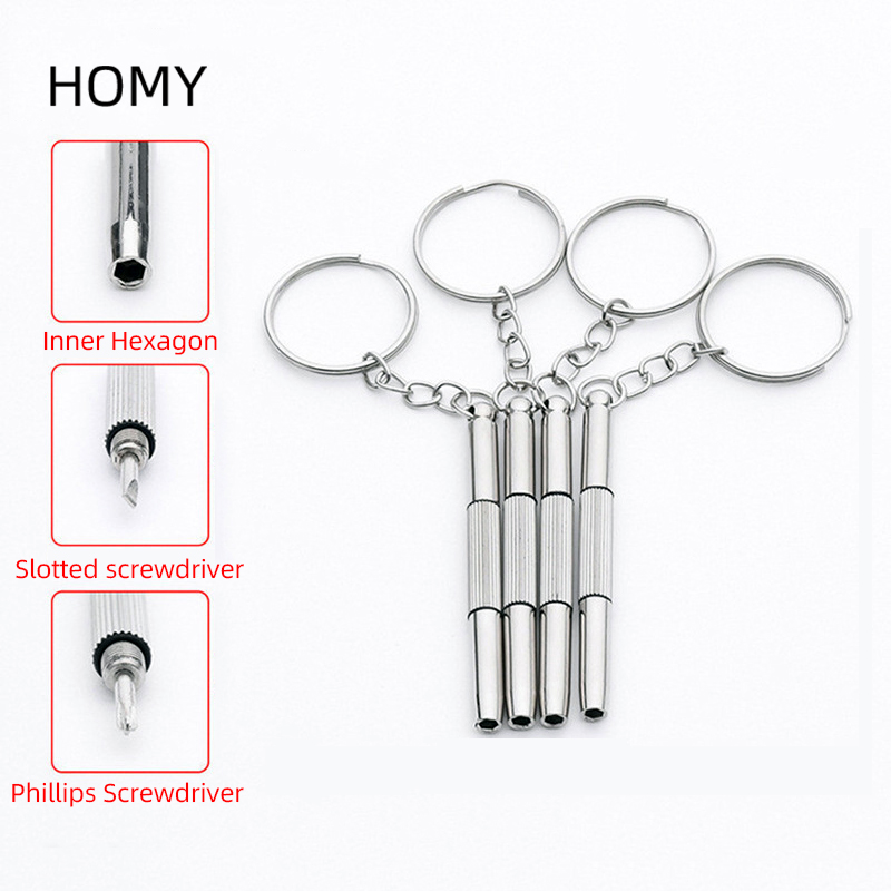 Mini 3 In 1 Alloy Screwdriver Glasses Screwdriver Multifunctional Glasses Screwdriver Glasses Accessories Sunglasses Watch Repair Tool