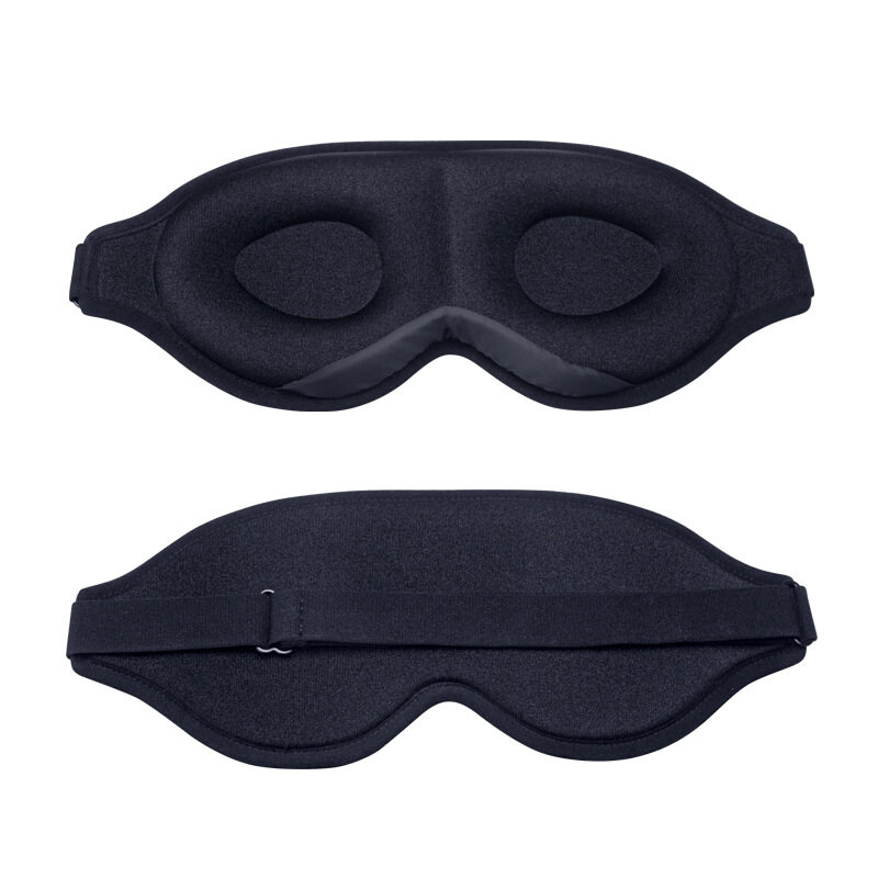 Sleep Eye Mask for Men Women, 3D Contoured Cup Sleeping Mask & Blindfold, Concave Molded Night Sleep Mask, Block Out Light, Soft Comfort Eye Shade Cover for Travel Yoga Nap, Black with free 2 Earplugs