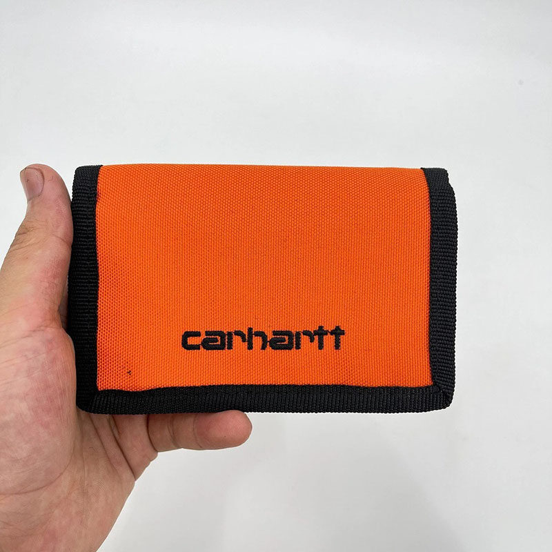Carhartt Brand Men's Wallet Fold Money Bag Korean Fashion Male Short Wallets Zipper Change Coin Purse Card Holder
