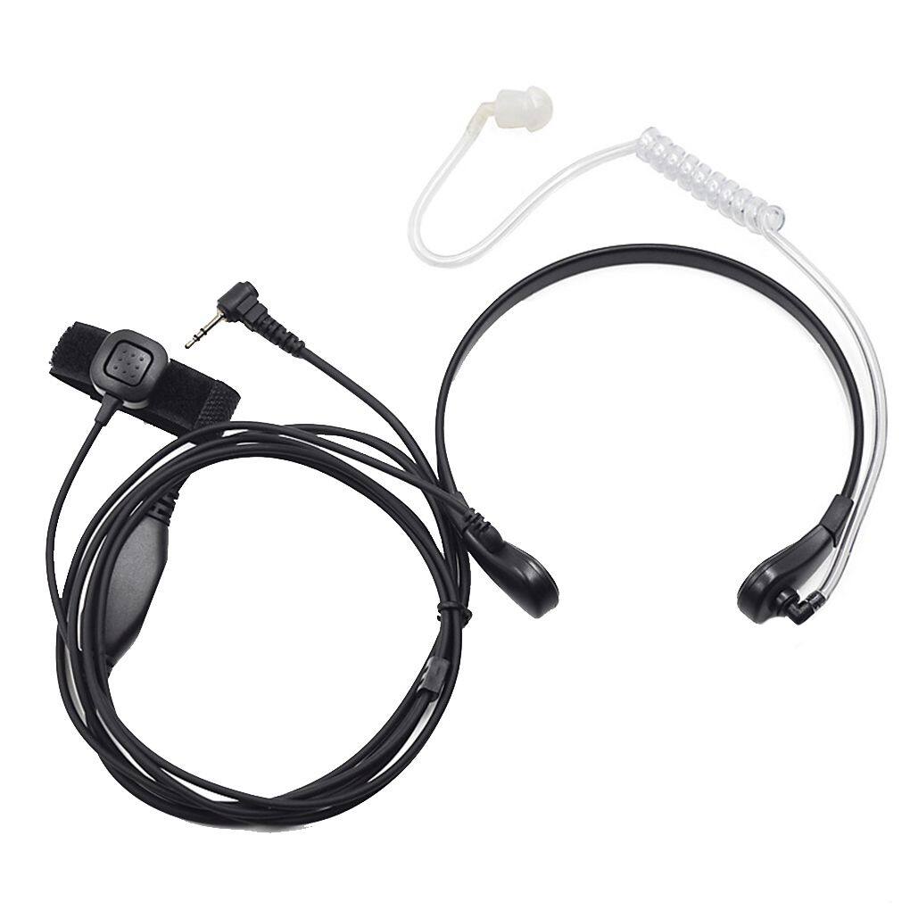2.5mm Headset Throat Microphone Mic Earpiece PTT Replacement for Radio TLKR T80 T60 T5 T7 T5410 T5428 FR50 XTR446