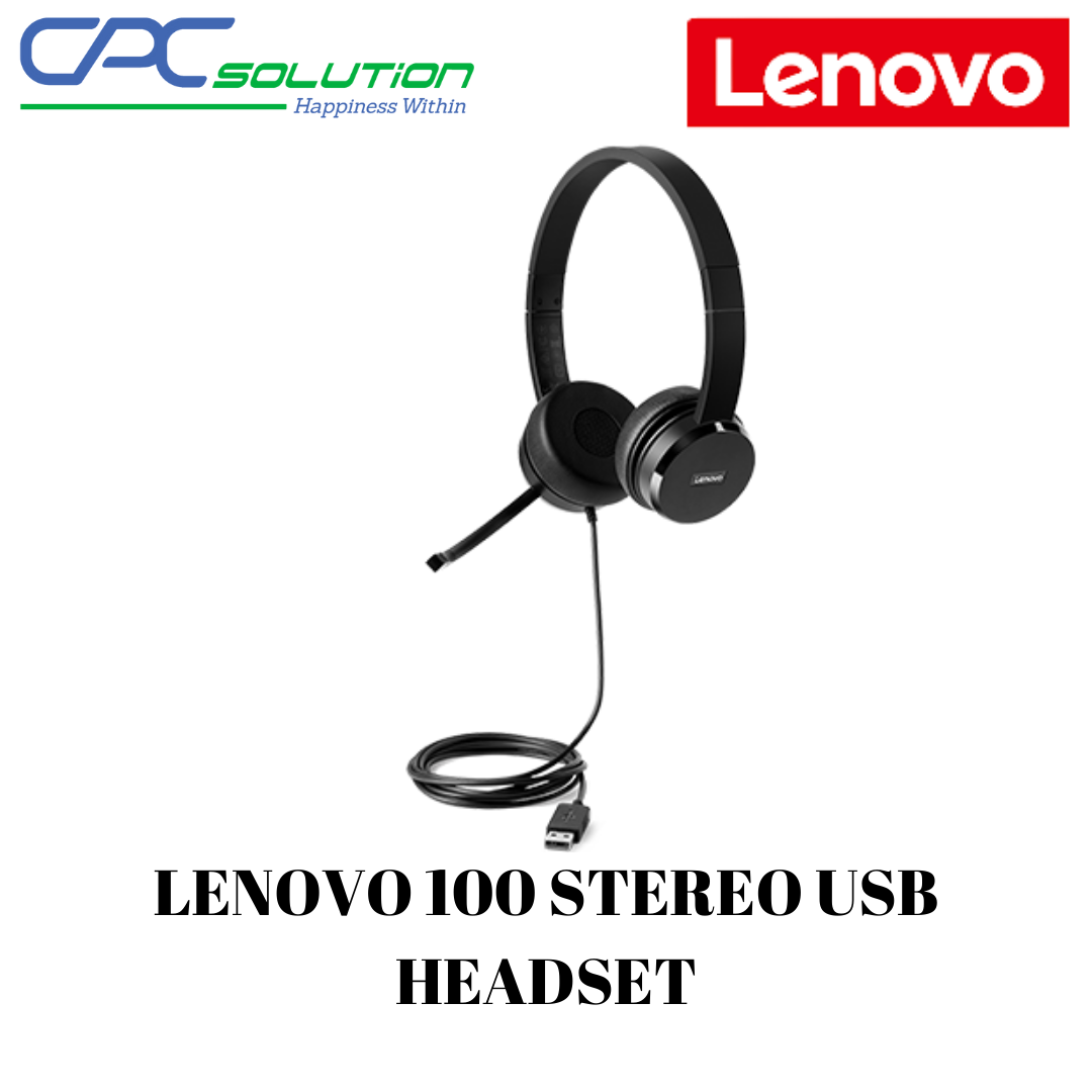 LENOVO 100 STEREO USB HEADSET