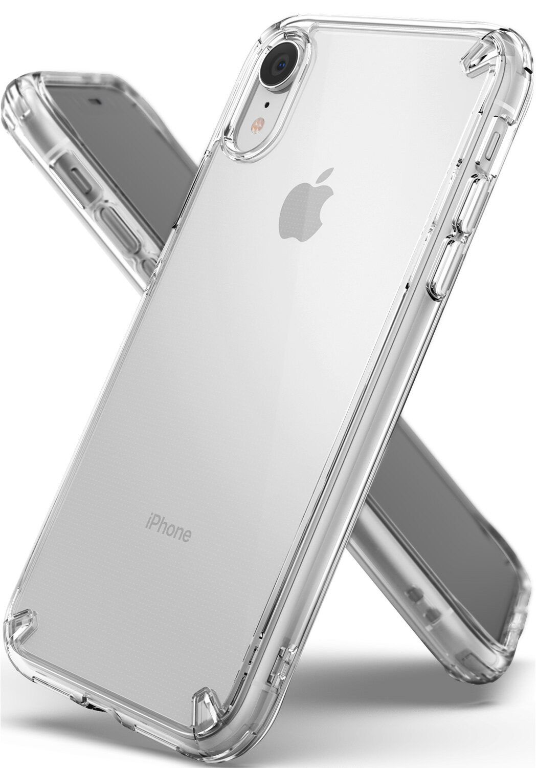 Ringke [Fusion] iPhone XR Case, Clear PC Back [Anti-Cling Dot Matrix Technology] Lightweight Upgraded Transparent TPU Bumper Cover with Wrist Strap for Apple iPhone XR 6.1