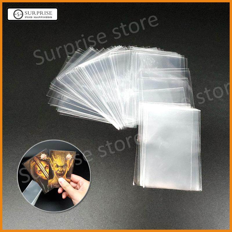 【Ready Stock】100pcs Card Protector Card Game Protector High Quality Transparent Card Sleeve Magic Board Game Tarot Collection Cards Protector