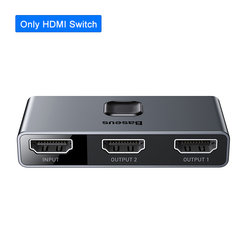 Baseus HDMI Switcher 4K 60Hz Bi-Direction HDMI Switch 1x2/2x1 HDR HDMI Audio Adapter for PS4 TV Box HDMI Switcher