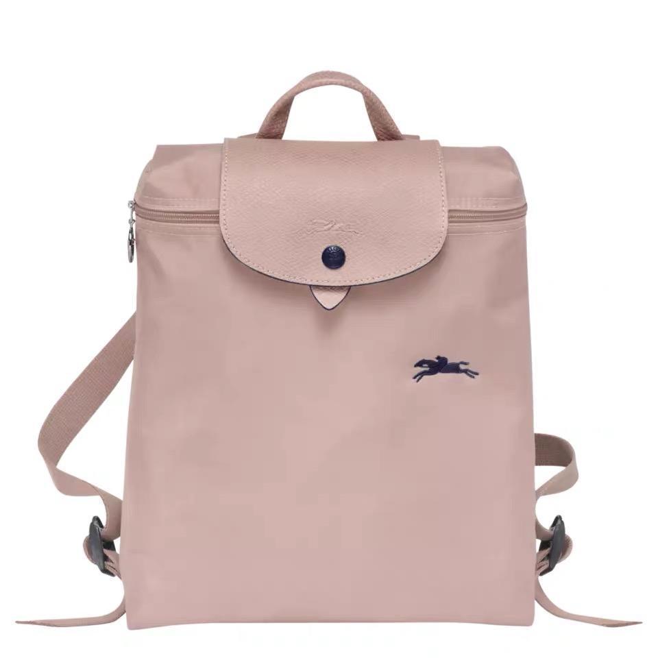 [Authentic] Longchamp French Dragon Boat Embroidered Backpack Women's 70 Th Anniversary Commemorative Waterproof Nylon დღ♡❣ ❥❦❧♥