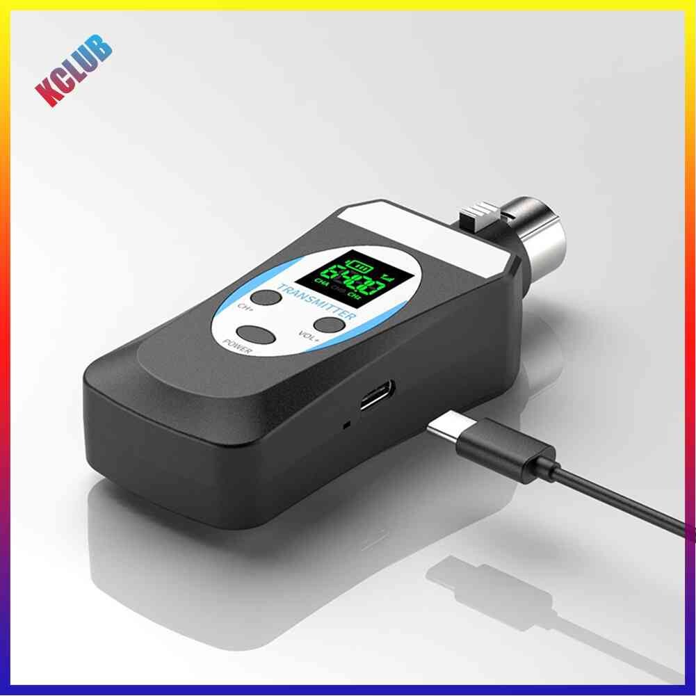 Wireless Microphone System Receiver Rechargeable Wireless Mic System Converter Noise Reduction With HD Display for Large Stage KTV