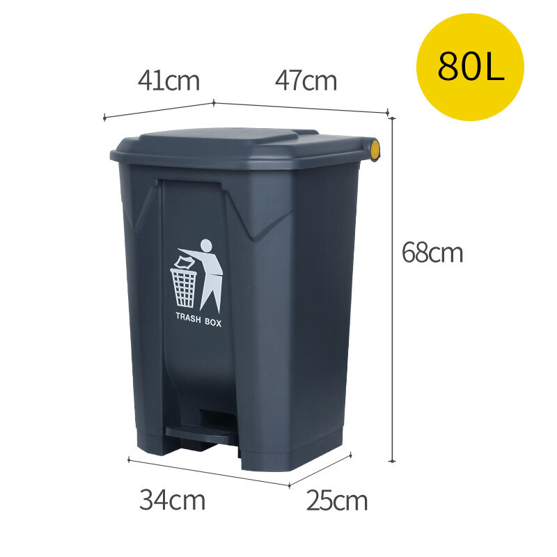Tbtpc Pedal Trash Can Large Commercial Pedal Type with Lid Classification Outdoor Bucket Hotel Kitchen Mall Capacity
