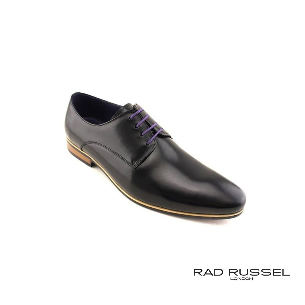 Rad Russel Men's Leather Derby Lace-up Black Color