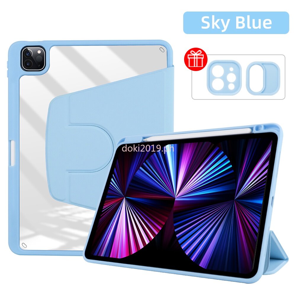 For iPad Pro 12.9 Case 2021 5th Generation Hybrid Shockproof 360Rotating Cover for iPad 12.9 Inch 4th/3rd Gen with Pencil Holder