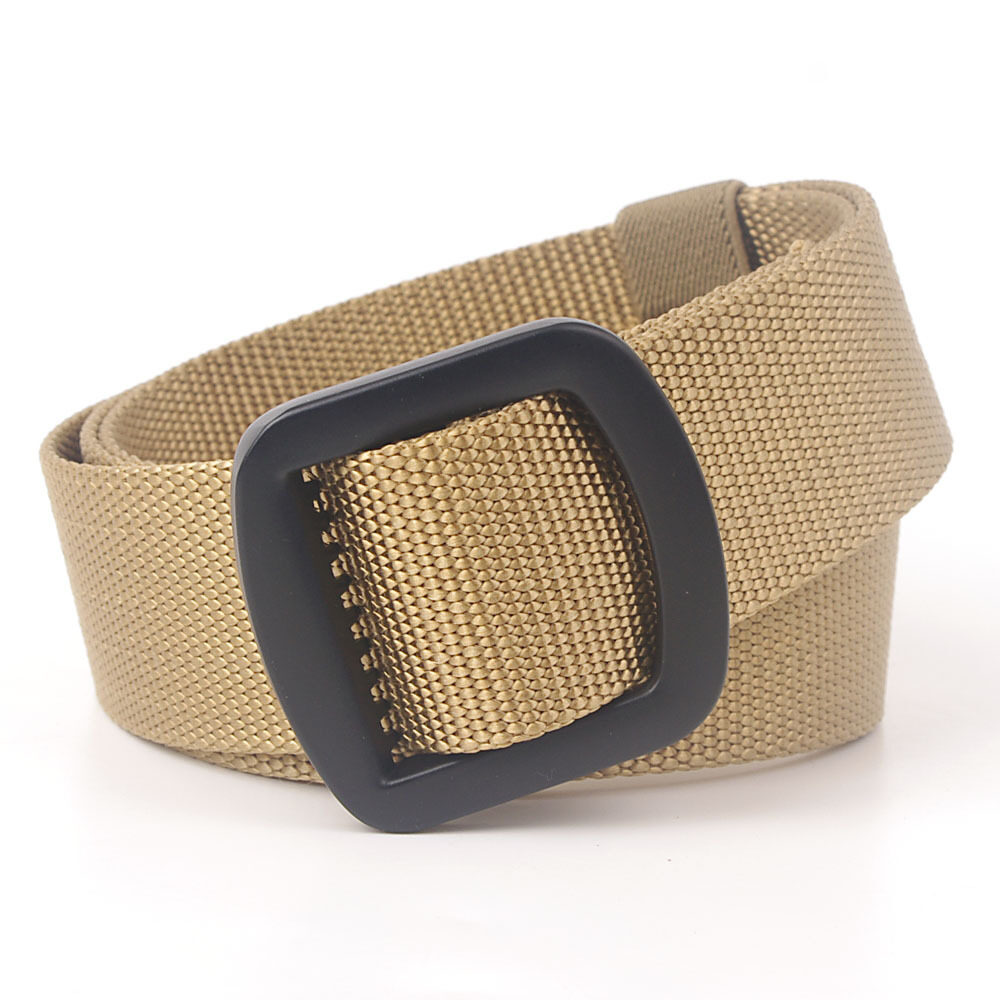 Cozy Up 120*3.8cm Men Canvas Belt Japanese Word Buckle Casual Elastic Woven Outdoor Sports