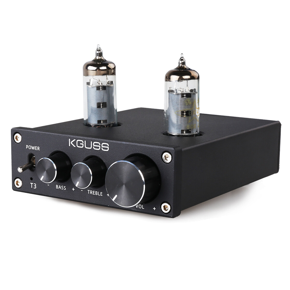 New K.GuSS T3 Amplifier Mini Bile 6J1 Preamp Tube Audio Buffer Hi-Fi Treble Bass Adjustment Preamplifier DC12V