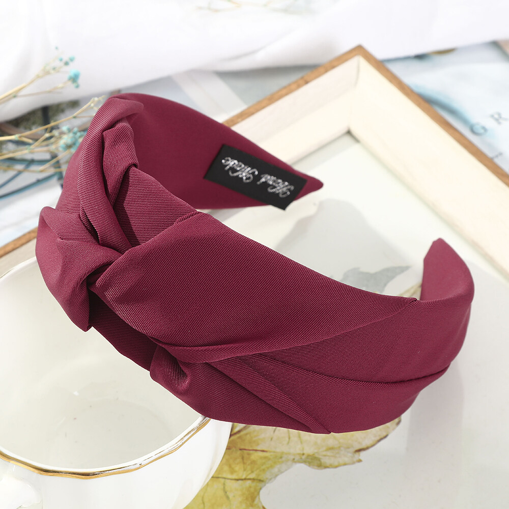 1Pc Korean Pure Color Knotted Headband Fashion Hair Band Hair Accessories